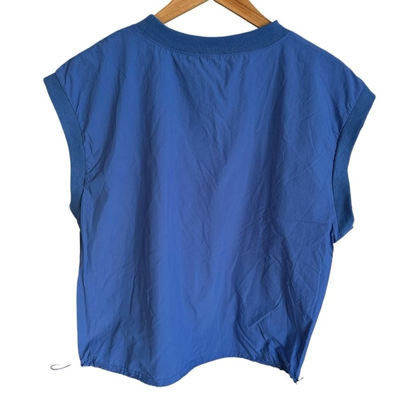 Easel Los Angeles size Small Blue Nylon Crewneck Pullover Vest Top Activewear - Picture 2 of 5